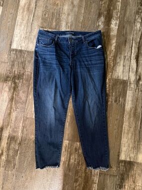 Maurices Dark Blue Cropped Slim Jeans